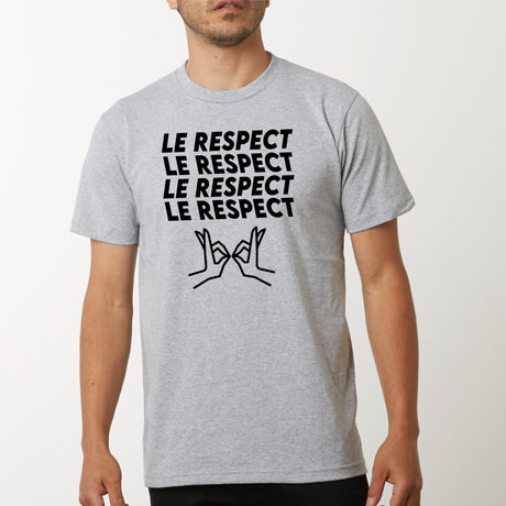 T-Shirt Homme Le respect Gris