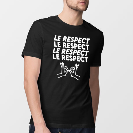 T-Shirt Homme Le respect Noir