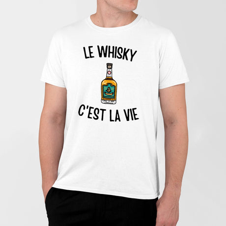 T-Shirt Homme Le whisky c'est la vie Blanc