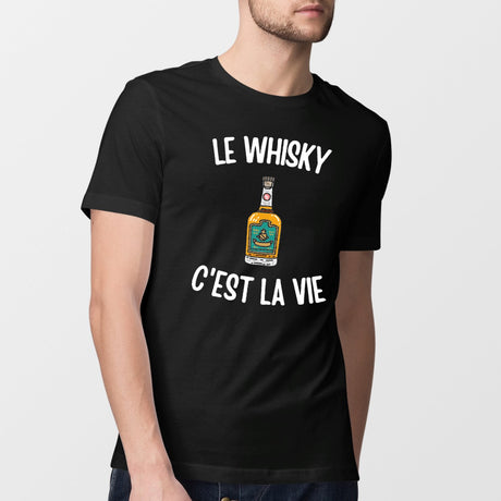 T-Shirt Homme Le whisky c'est la vie Noir