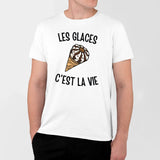 T-Shirt Homme Les glaces c'est la vie Blanc