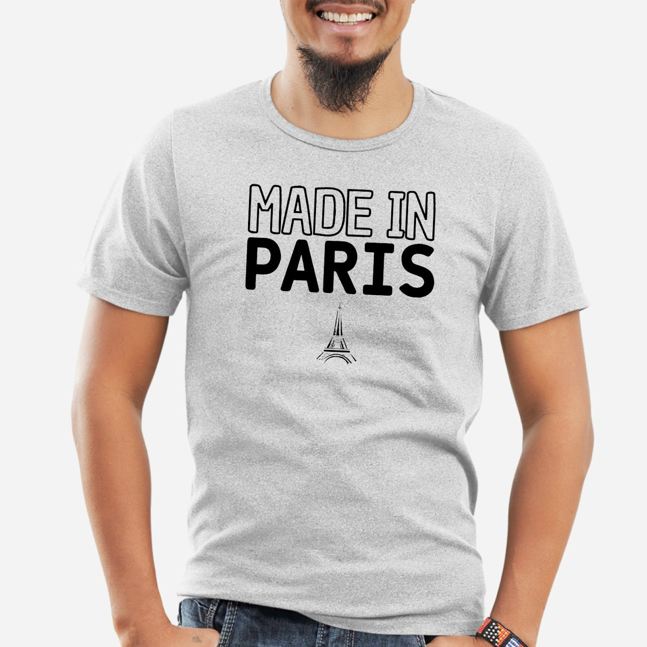 T-Shirt Homme Made in Paris Gris