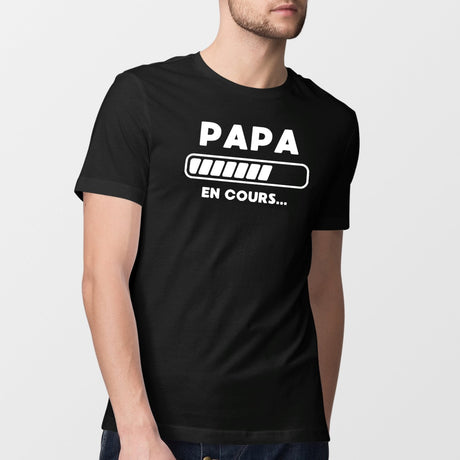 T-Shirt Homme Papa en cours Noir