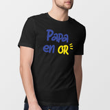 T-Shirt Homme Papa en or Noir