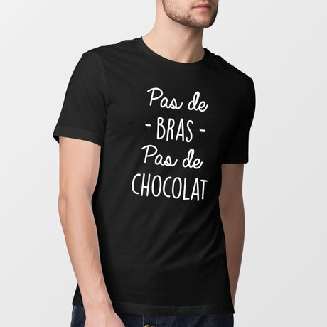 T-Shirt Homme Pas de bras pas de chocolat Noir