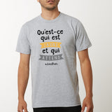 T-Shirt Homme Qu'est-ce qui est jaune Jonathan Gris