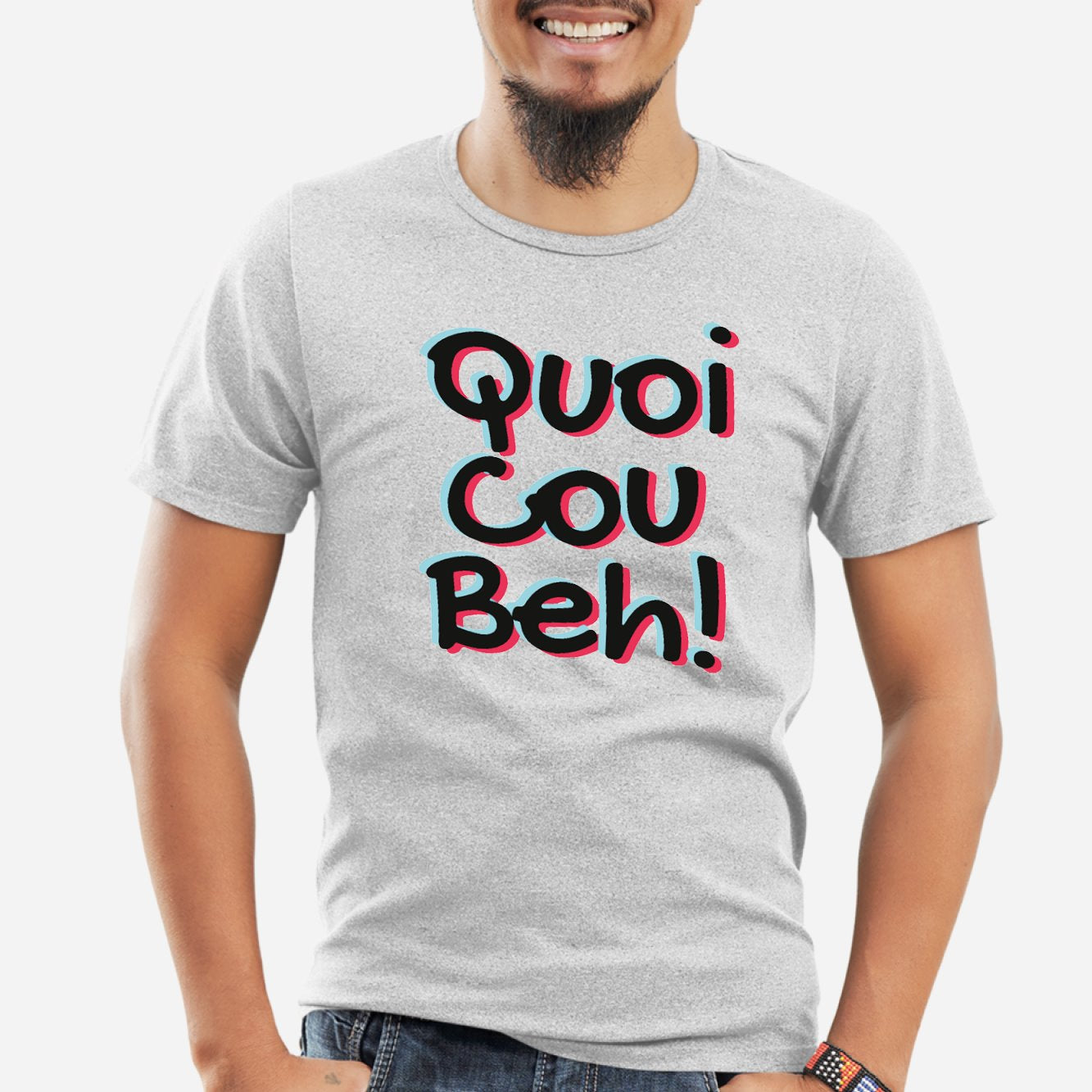 T-Shirt Homme Quoicoubeh Gris