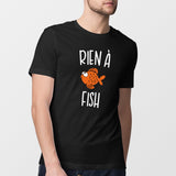 T-Shirt Homme Rien à fish Noir