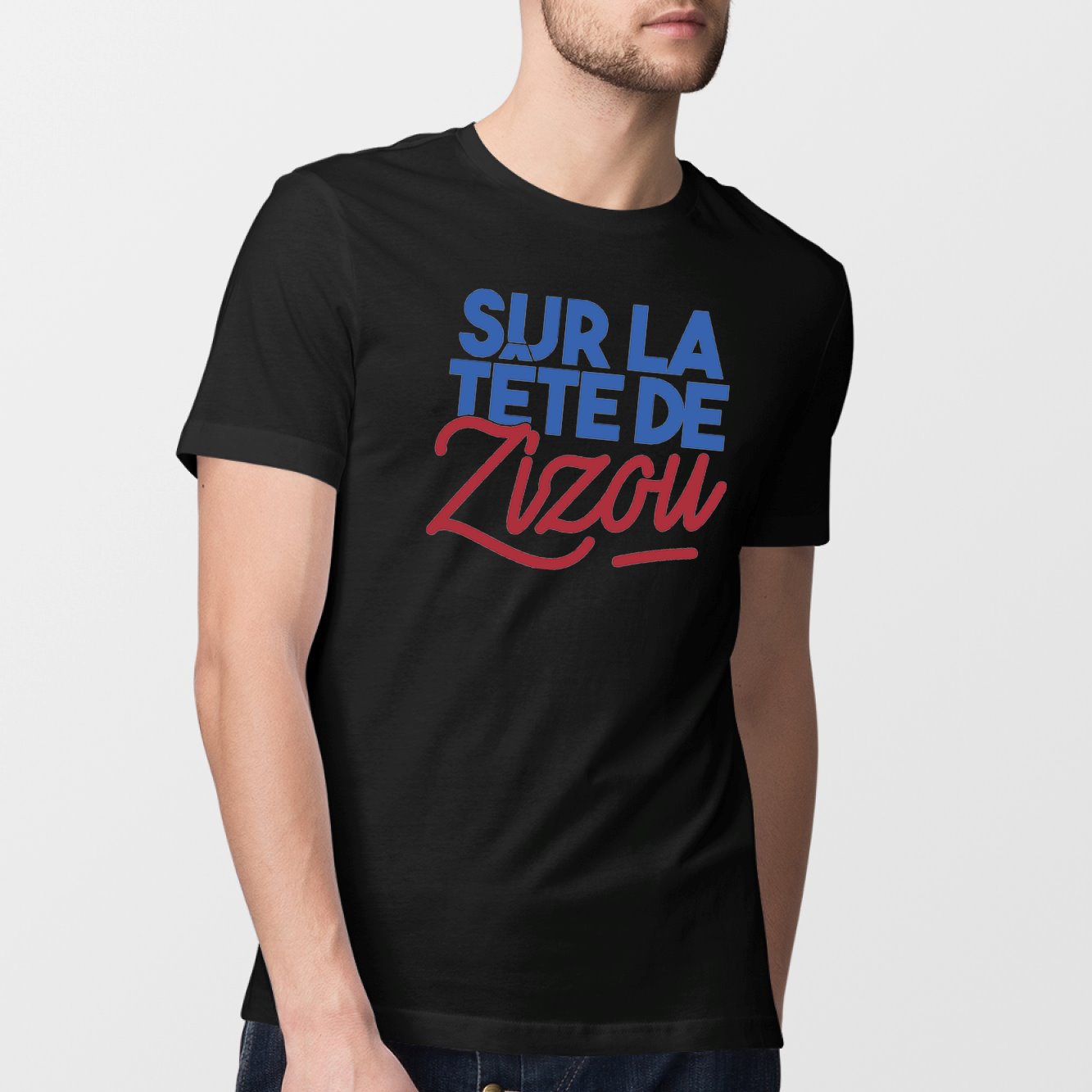 T Shirt Homme Sur la t te de Zizou