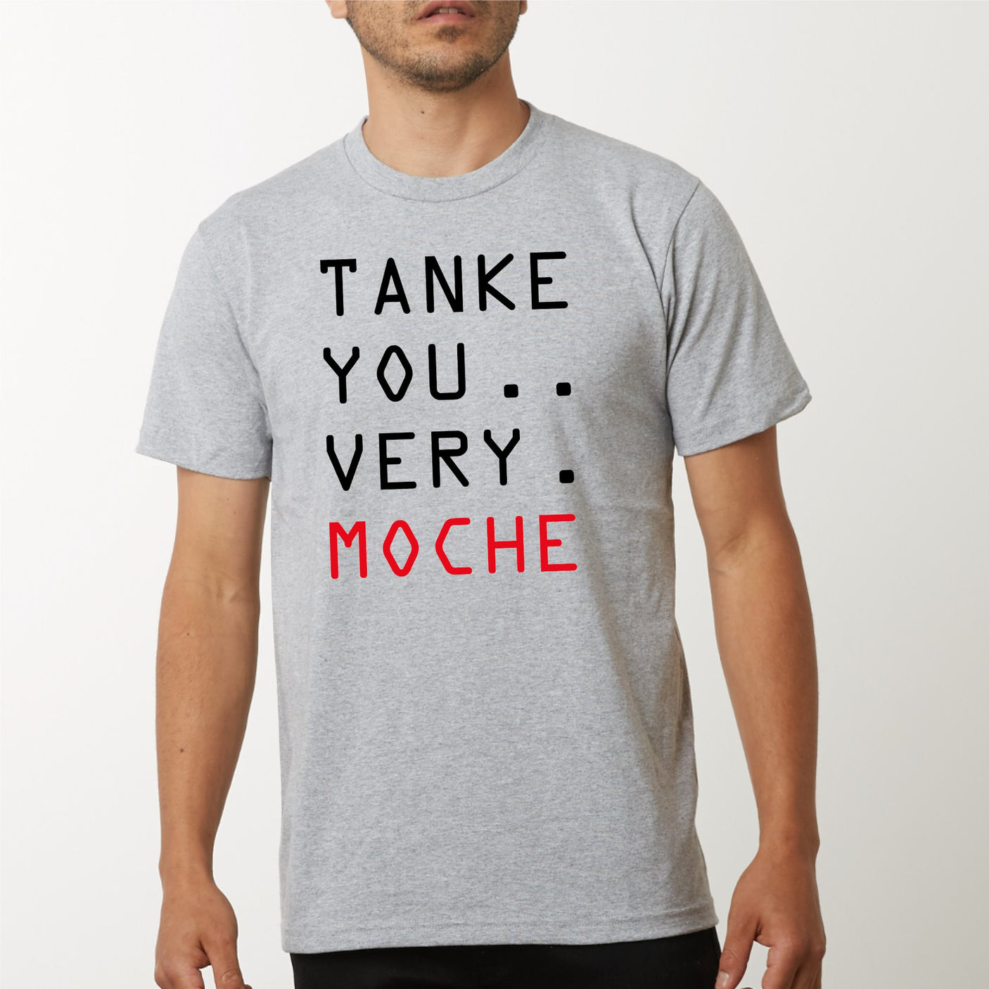 T-Shirt Homme Tanke you very moche Gris