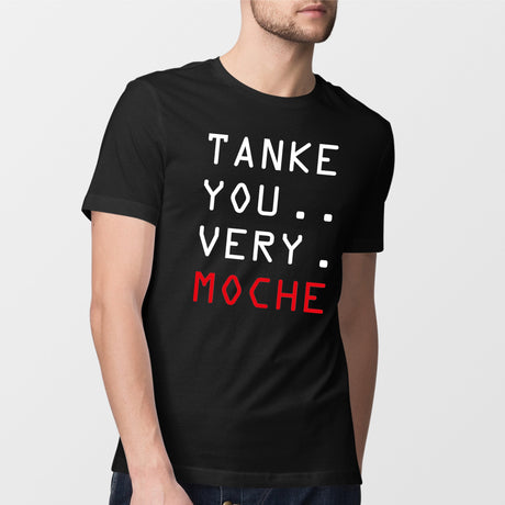 T-Shirt Homme Tanke you very moche Noir