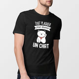 T-Shirt Homme Tout plaquer pour devenir un chat Noir