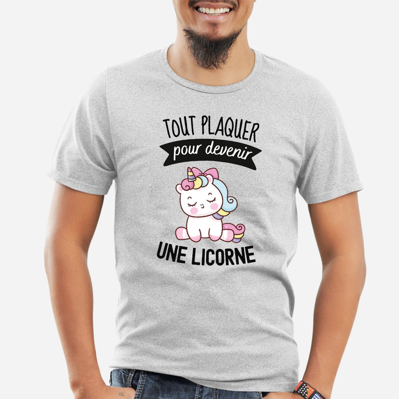 Tee shirt licorne homme hot sale