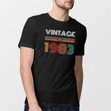 T-Shirt Homme Vintage année 1983 Noir