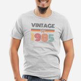 T-Shirt Homme Vintage année 1985 Gris