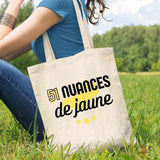 Tote bag 51 nuances de jaune Beige