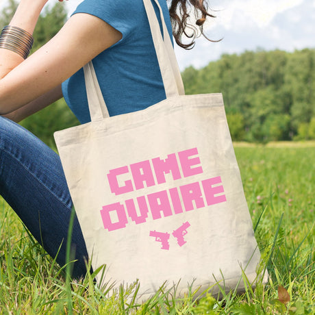 Tote bag Game ovaire Blanc