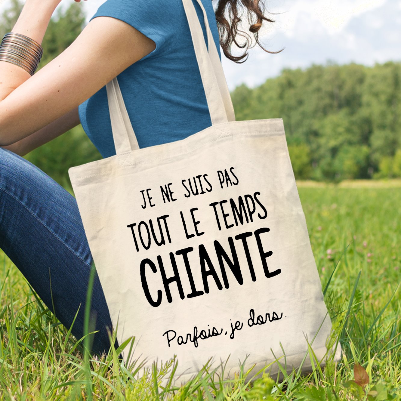 Tote bag Je ne suis pas chiante Idée cadeau original