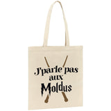 Tote bag J'parle pas aux Moldus 