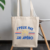 Tote bag J'peux pas j'ai apéro Beige