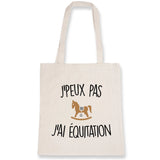 Tote bag J'peux pas j'ai équitation 