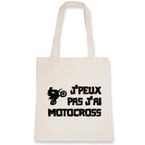 Tote bag J'peux pas j'ai motocross 