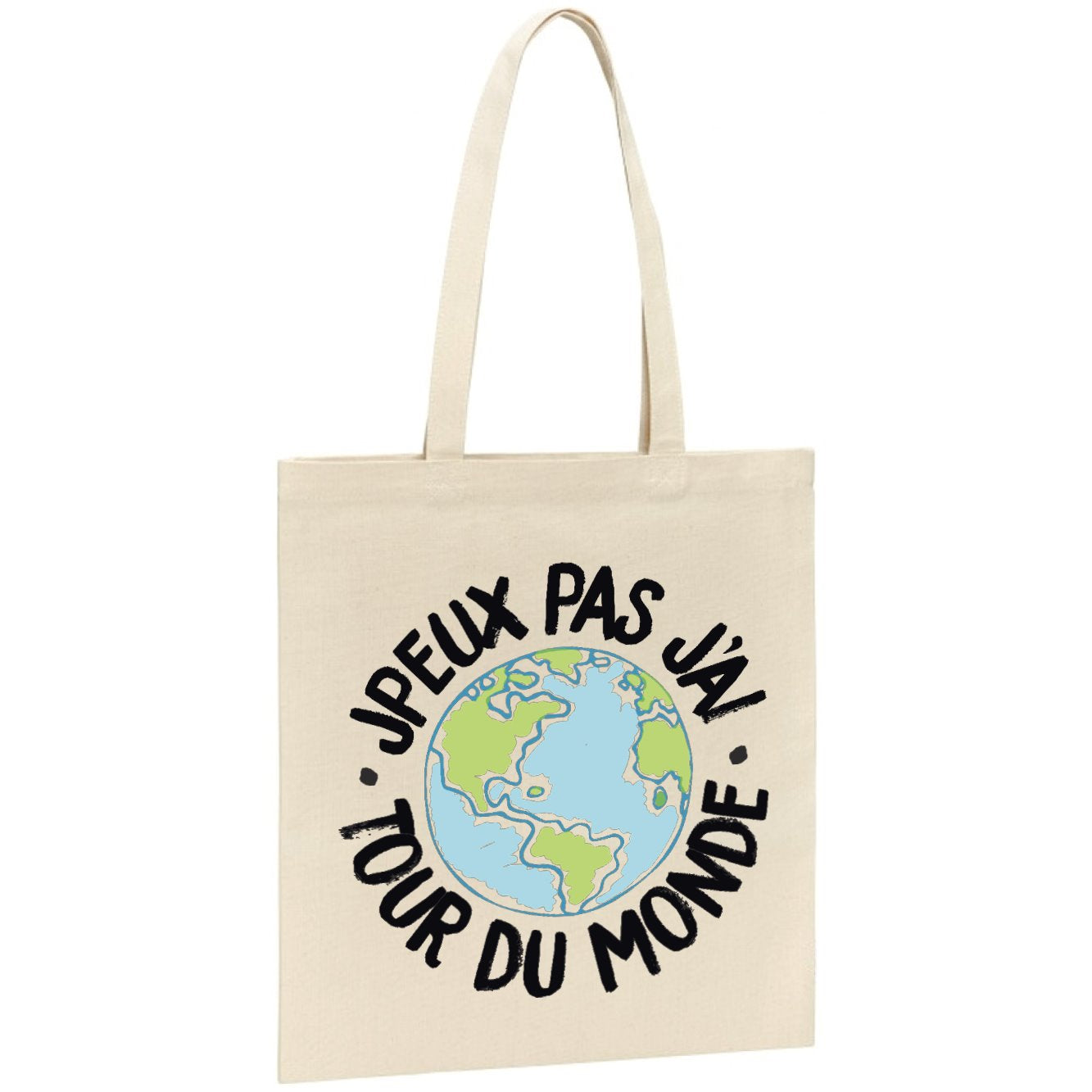 Tote bag J'peux pas j'ai tour du monde 