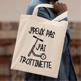 Tote bag J'peux pas j'ai trottinette Blanc