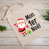 Tote bag Mon premier Noël Beige